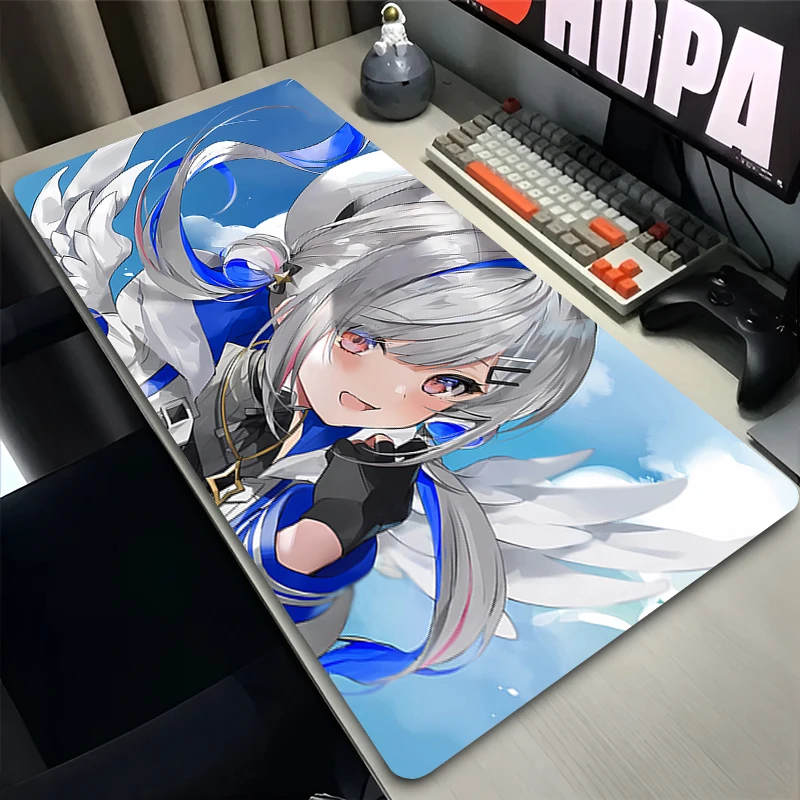 Mouse Pad Laptop Rubber Extended Desktop Mat Computer Gamer HD Mousepad PC Gaming Accessories Hololive Amane Kanata Keyboard Pad