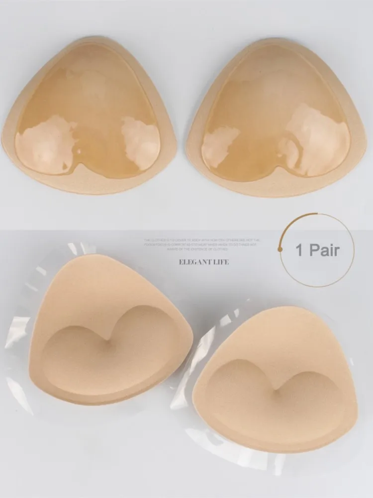 Soutien-gorge auto-adhésif Push Up, coussinets d'insertion réutilisables, coussinets rehausseurs de poitrine doux à coller, éponge, coussinets de levage des seins, rehausseur de bonnets de Bikini