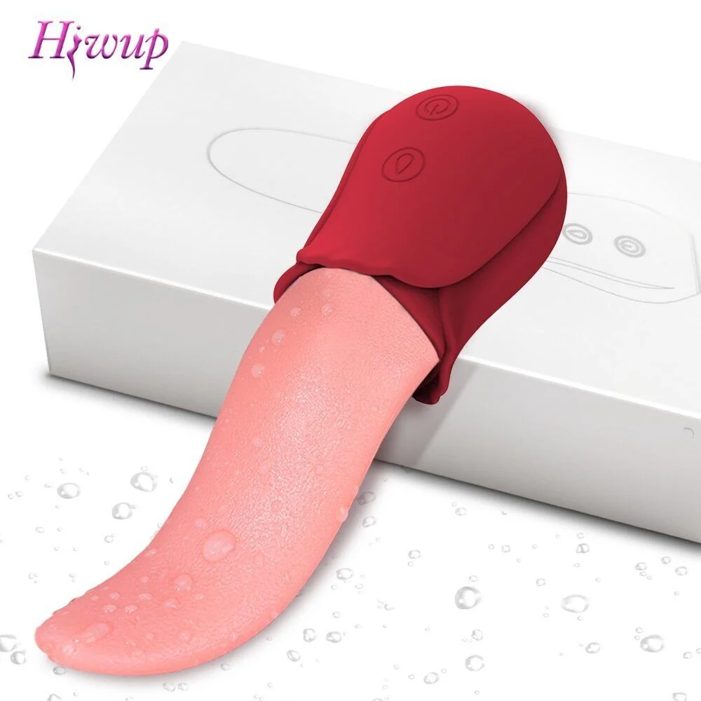 Clitoral Vibrator Adult Sex Toys for Women,Rose Sex Toy Realistic Tongue Vibrators Toys for Licking Clitoris Nipple Massager
