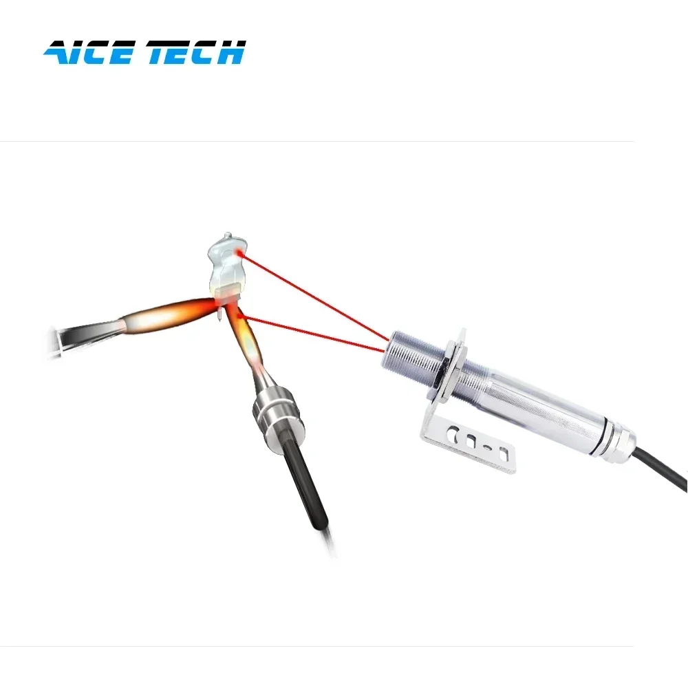 2025Industry Oven 300c Heat Temp Metal Output 4-20mA IR  Temperature Sensor