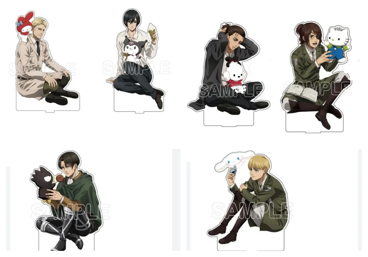 Shingeki no Kyojin Acrylic Stand Toy Mikasa  Erwin Smith Hange Zoe Armin Eren Model Doll  Action Figure Doll Toy Exhibition Gift