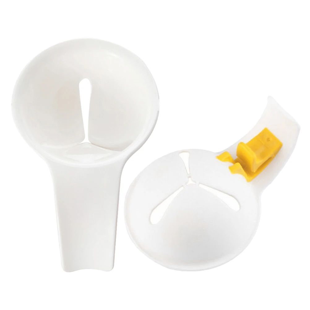 

2 Pcs Handheld Egg Yolk Separator White Basketball Liquid Portable Plastic Sifting Filter