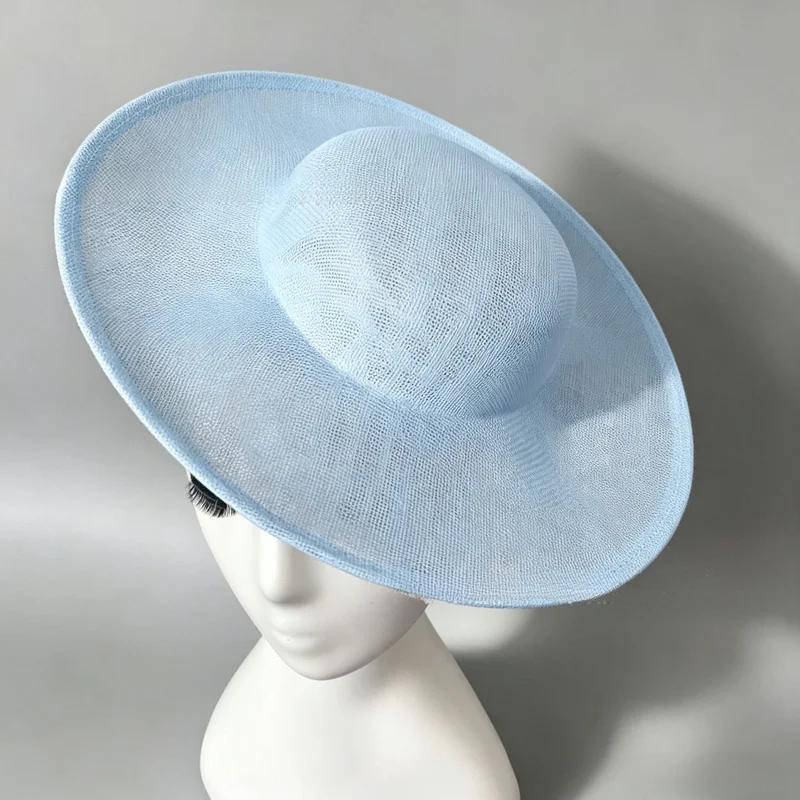 DIY linen 30cm Diameter European and American art white hat women' stage display fascinator hats bade stand photo props