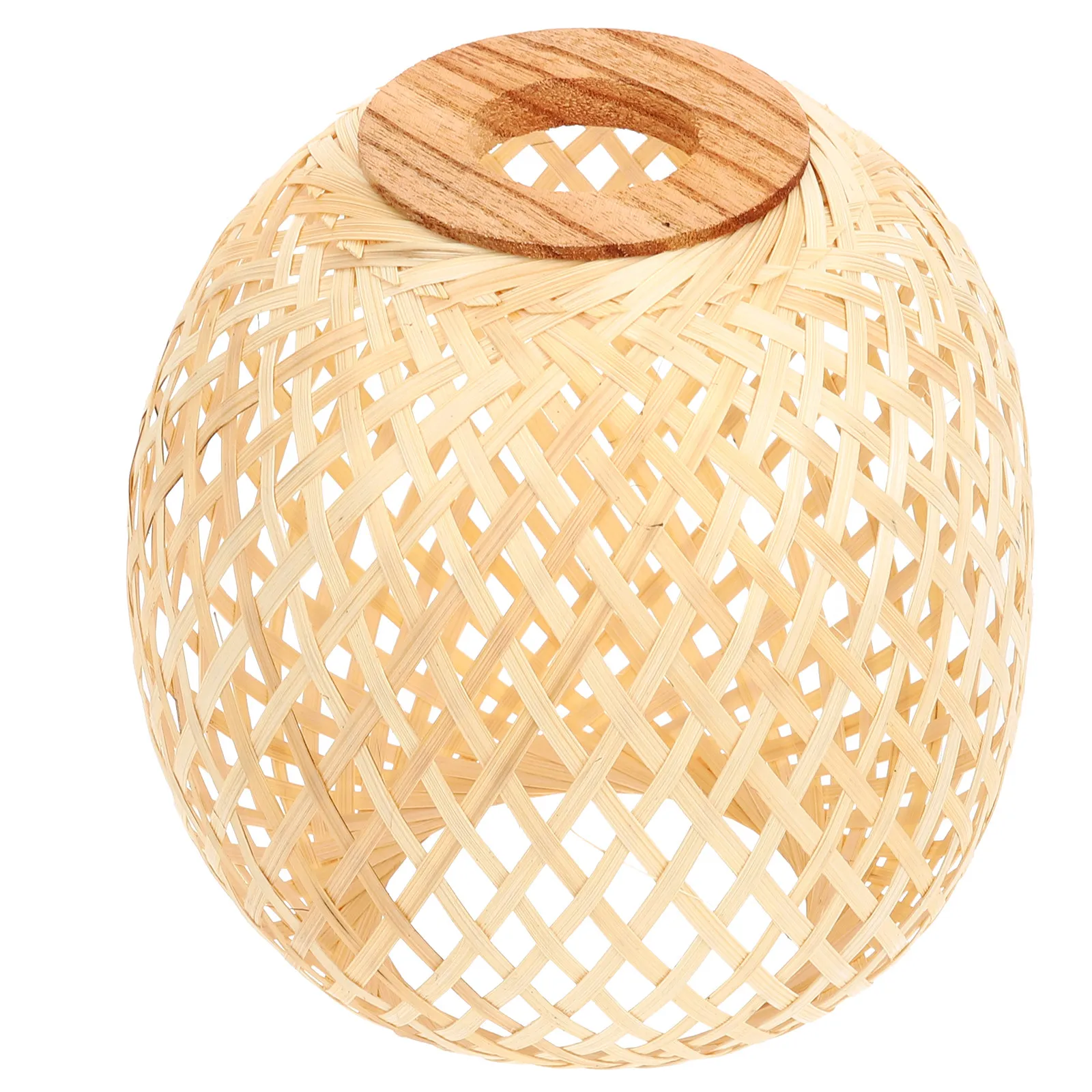 Bamboo Lamp Shade – Woven Natural Design, Lightweight & Easy Install for Table, Desk, Home or Hotel Lamp