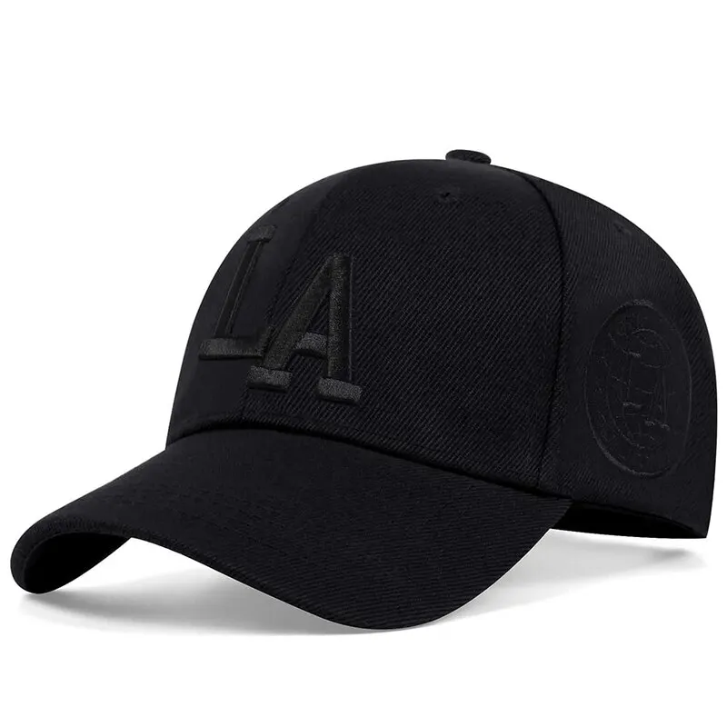 Unisex LA Leter Embroidery Snapback Baseball Caps Spring and Autumn Outdoor Adjustable Casual Hats Sunscreen Hat