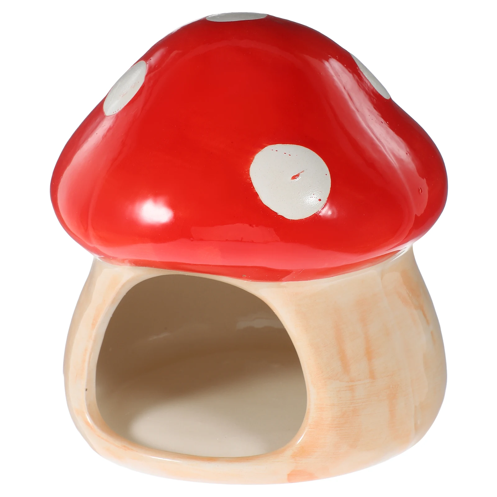 

Ceramic Pet Bed Hamster Hide Mushroom Hideout Mushrooms Accessories House Ceramics Hiseout