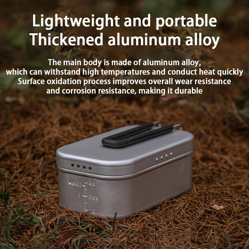 

Кемпинг Кулинария Складная ручка Бенто Ланч Ящик для еды Алюминиевый ланч-бокс Портативные коробки для пикника с подогревом Посуда для кемпинга на открытом воздухе