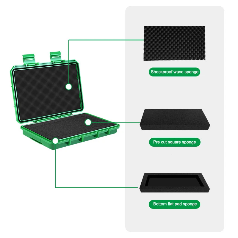 Precision Instrument Storage Box Dustproof Waterproof Sealed Tool Parts Organizer Shockproof Safety Protection Equipment Kit