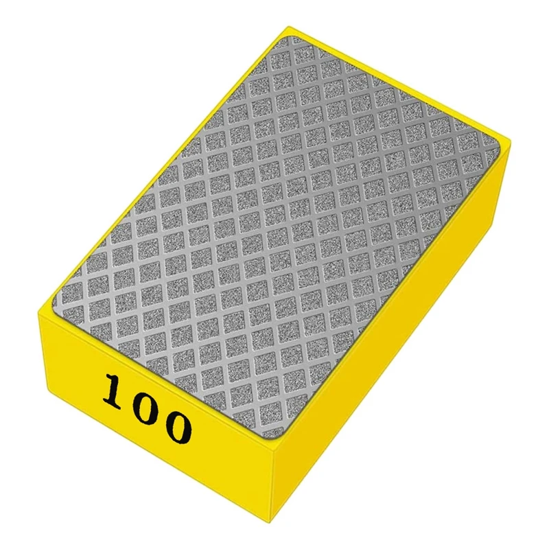 1 pieza almohadilla de mano de diamante herramienta de bloque de lijado bloque de espuma para lijar pulido cerámica de azulejos de mármol, 100