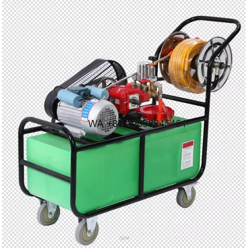 Wmwmnu Heavy Duty Wheel Trolley Power Sprayer with 26 Plunger Pump High Volume Agricultural Spray Equipment for Farm and