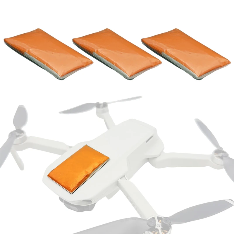 3PCS For RC DJI Air Mavic Water-Activated Airbag Sticker Anti-loss Self-Floating Water Rescue Air Float Drone Protection Device