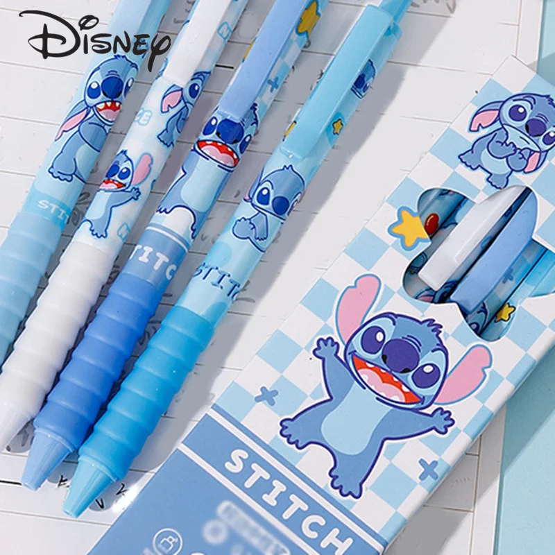 4 قطعة/صندوق ديزني أنيمي غرزة هلام القلم Kawaii غرزة الأسود 0.5 مللي متر الصحافة القلم الكرتون طالب القرطاسية اللوازم المكتبية المدرسية الهدايا