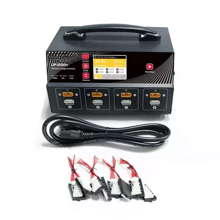 

Ultra Power UP1200+ 1200W 25A 8 Channels 2-6S UAV Drone Battery Charger For Drones