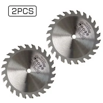 Carboneto cimentado Saw Disc para corte de madeira, Circular Oscilação Ferramenta Acessórios, Metal Aço Parte, 120x9.5x1.8mm, 24T, 2Pcs