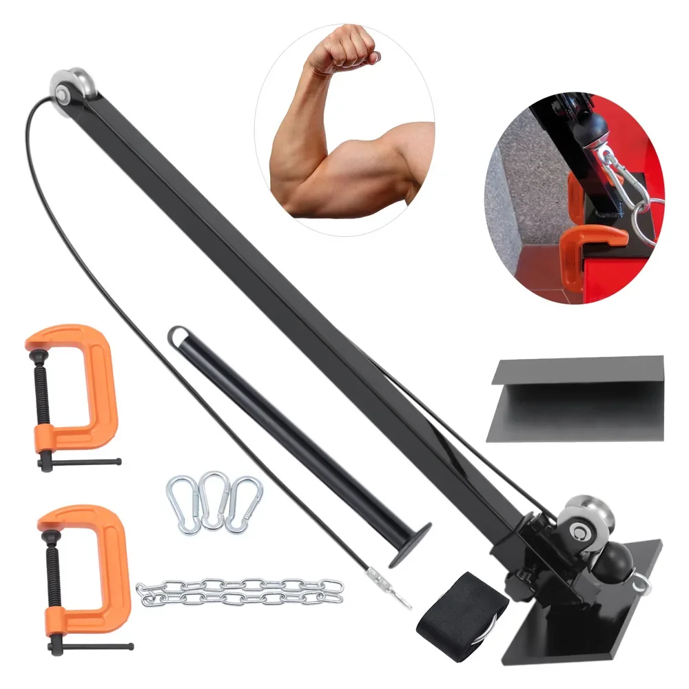 

Arm Wrestling Cable Pulley System – Adjustable Table System for Forearm Strength Training
