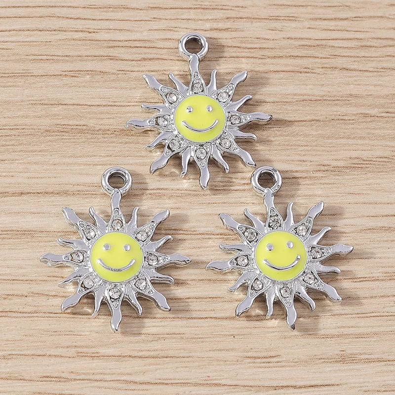 Tusember 10 Stück Bunte Strass-Kristall-Sonnenanhänger für Ohrringe, Halsketten, Handgemachter Modeschmuck, Zubehör – Detail 5