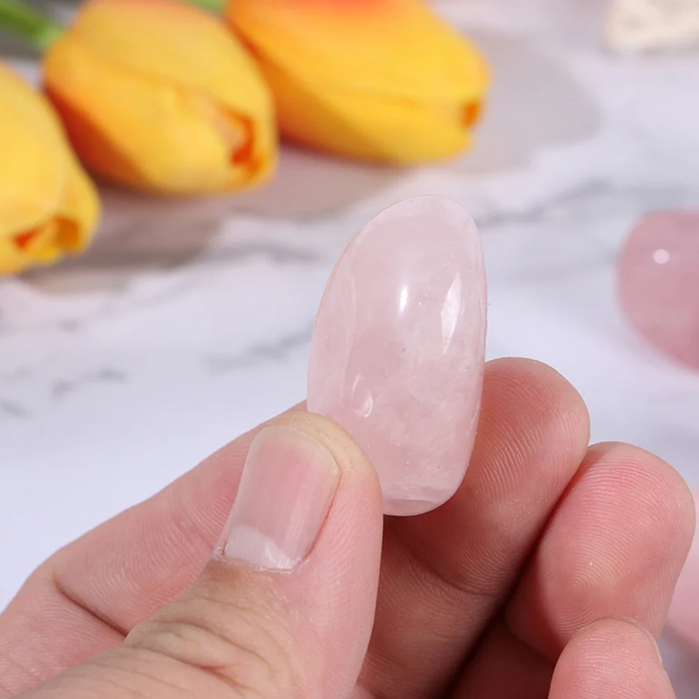 100g Natural Rose Quartz Tumbled Stone Irregular Polishing Stone Healing Crystal Home Decoration