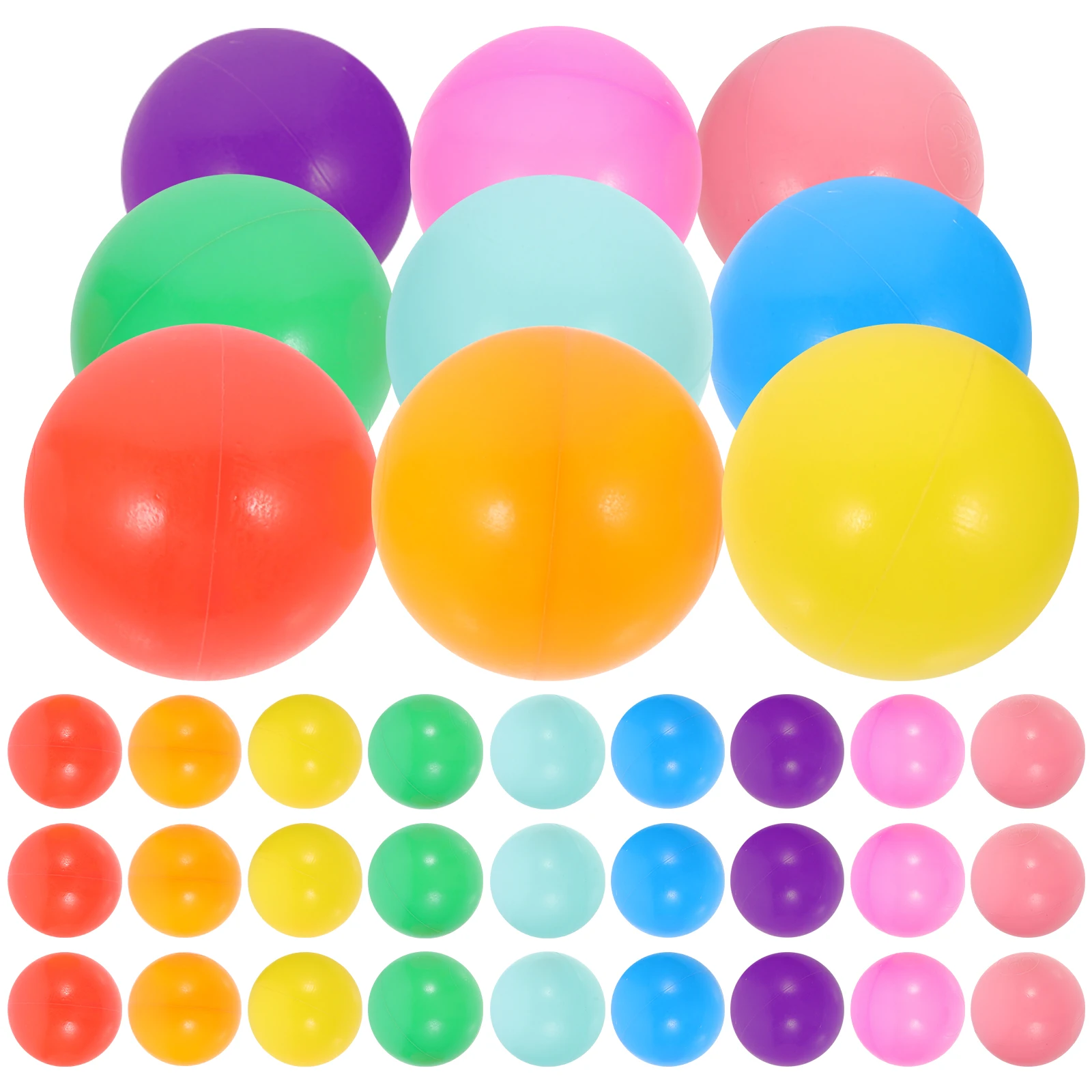 50pcs Plastic Balls For Pits Colorful Crush Proof Safe Kids Play Tent Pool Trampoline Ocean Balls Round Shaped Ocean Ball