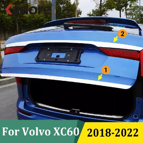 

Для Volvo XC60 XC 60 SUV 2018 2019 2020 2021 2022 задняя крышка багажника, накладка на заднюю дверь багажника, защитная полоса, автомобильные аксессуары