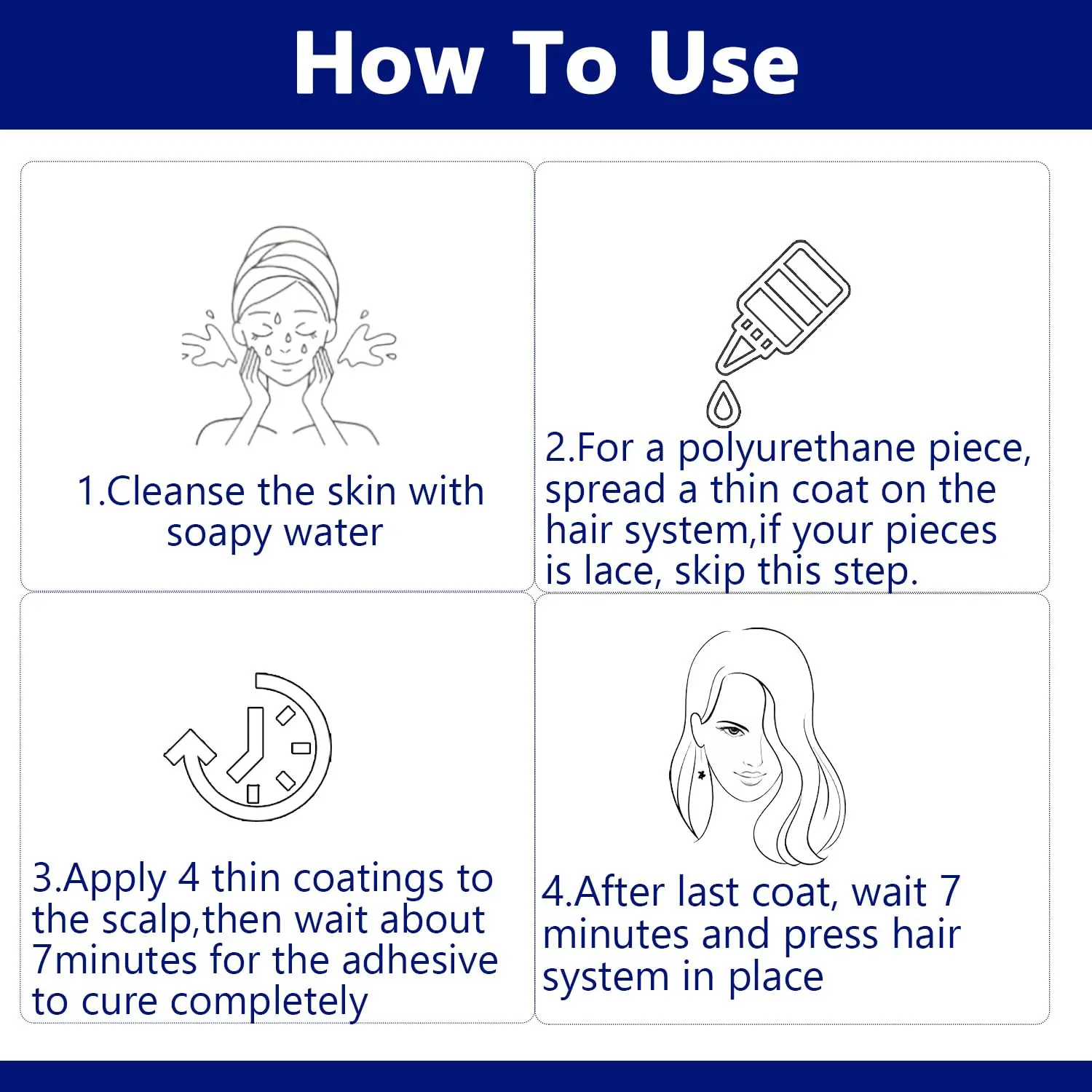 กาวติดวิกผมแบบลูกไม้ด้านหน้า สูตรยึดติดแน่นพิเศษ กันน้ำ 38 มล. กาวติดแน่นพิเศษสำหรับหมวกวิก 1 ชิ้น กาวติดผม อุปกรณ์จัดแต่งทรงผม 1.3 ออนซ์