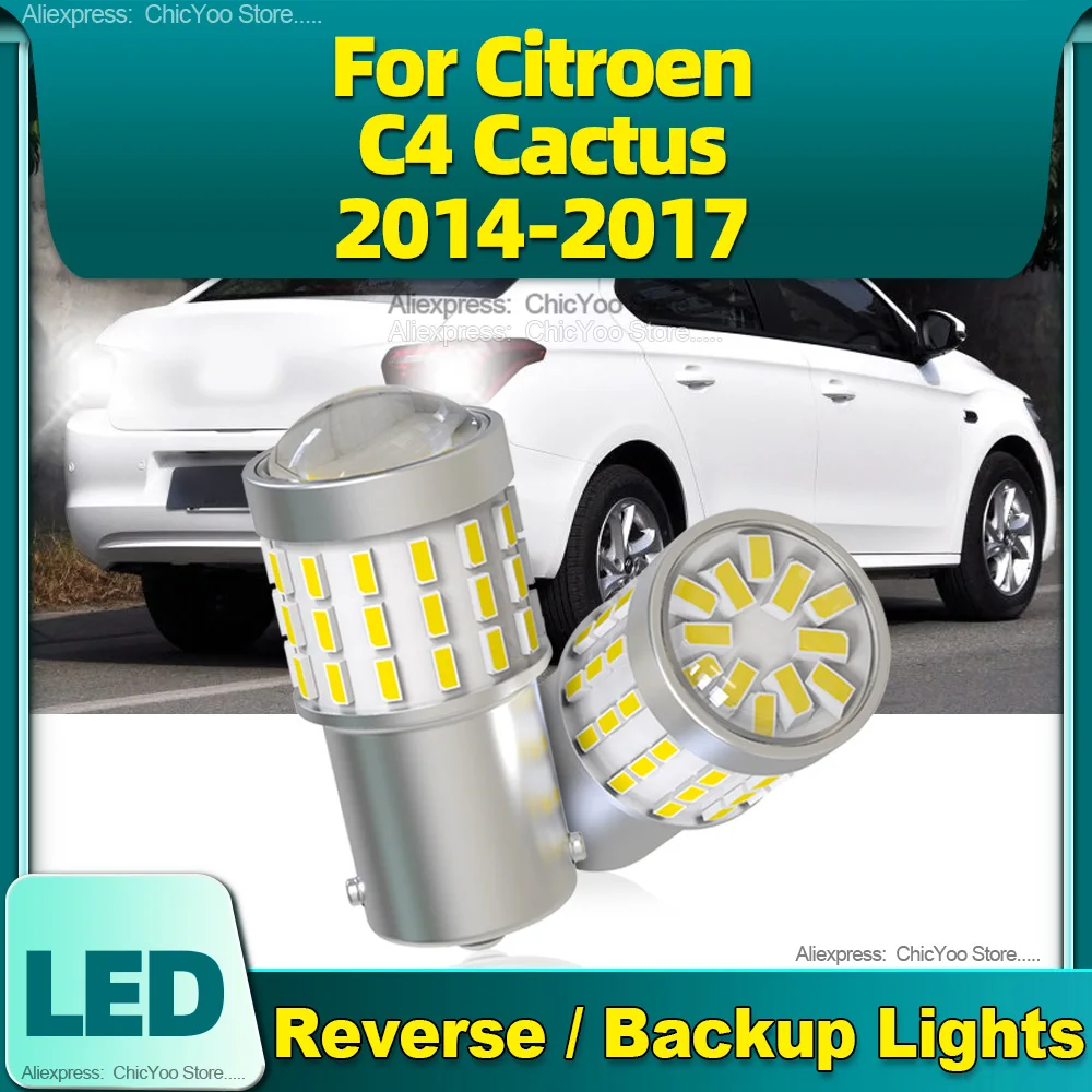 

2Pcs BA15S 1156 P21W LED Bulbs Car Lights Reverse Lamps 6W Canbus No Error 6000K For Citroen C4 Cactus 2014 2015 2016 2017