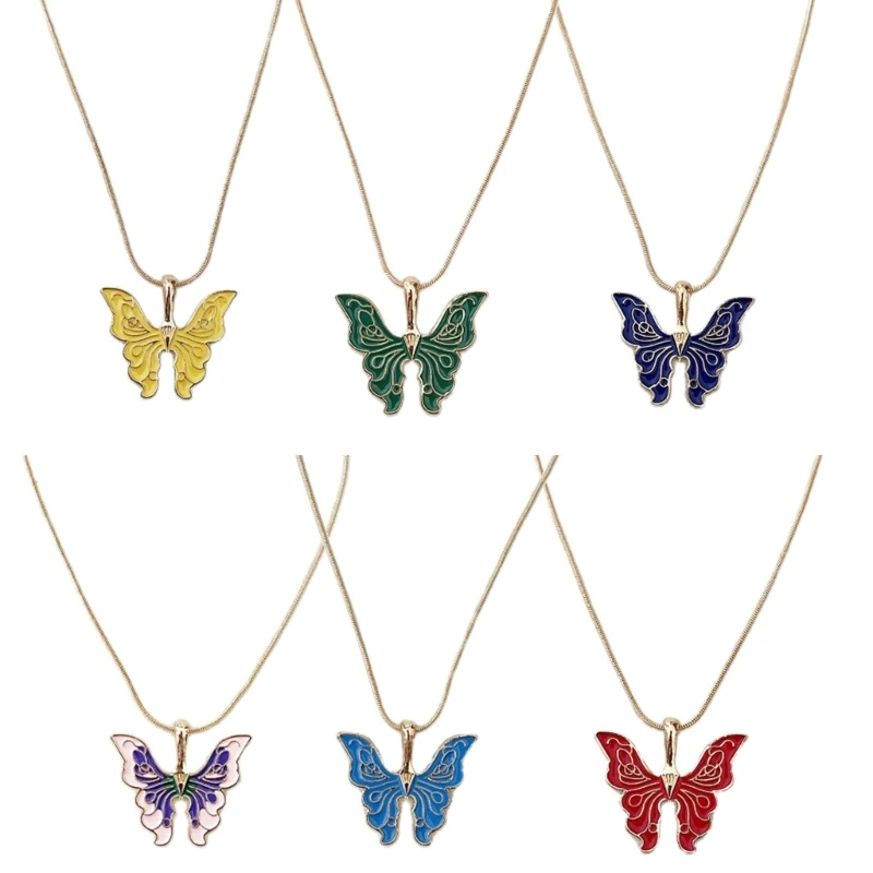 Butterfly Necklace Adjustable Chain Neckalce Pendant Choker Fashion Neck Jewelry