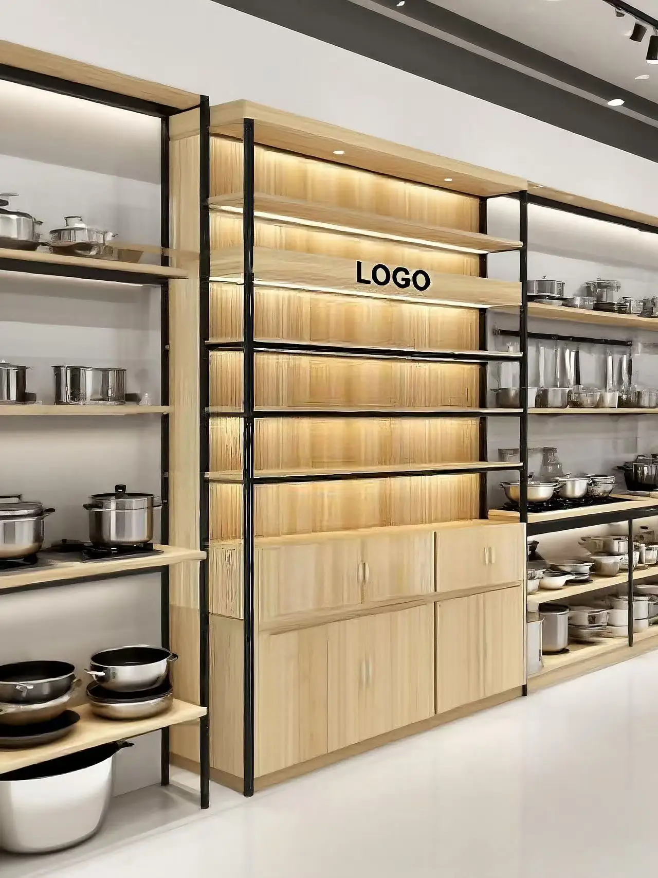 Custom.Modern Supermarket Shelf Display Rack for Cosmetics Optimized Materials for Efficient Goods Presentation