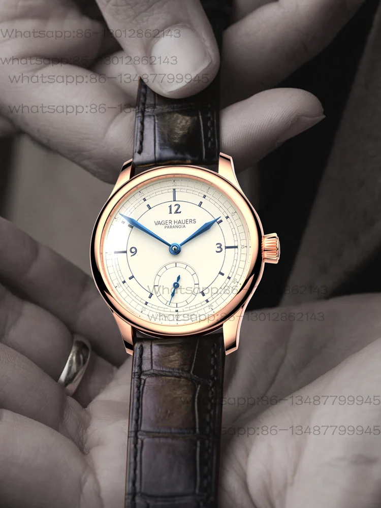 

Мужские часы с маленьким циферблатом 37 мм, классические механические часы Vijay Hauser с маленьким циферблатом на три стрелки, водонепроницаемые, с ручным управлением