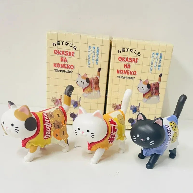 Kawaii Cat Blind Box Wearing Candy Packaging Snack Cat Figure Toys Kittens Dolls Blind Bag Decoration Kids Christmas Gift