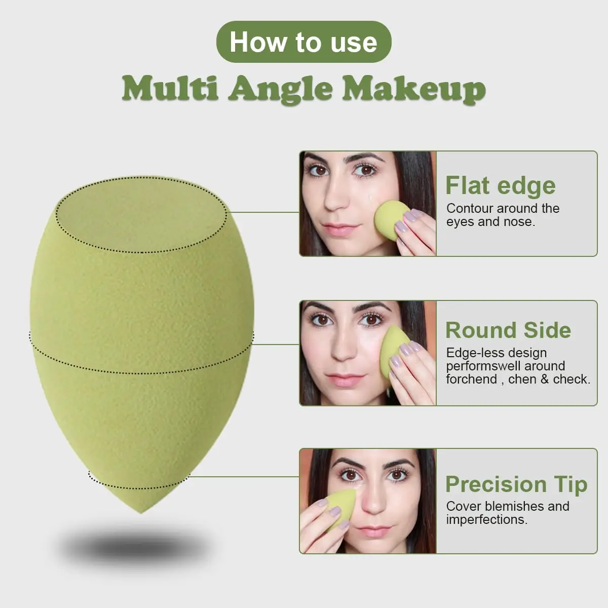 Ensemble d'éponges de maquillage mélangeur 11 pièces, mélangeur de maquillage d'éponge de beauté impeccable pour la série liquide multicolore