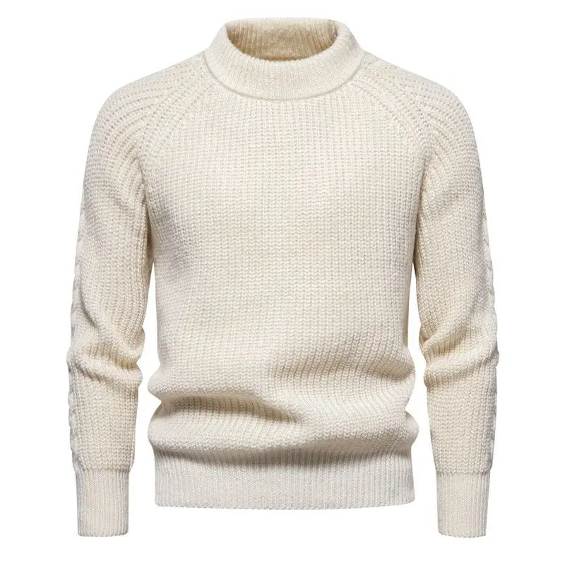 Men\'s Round Neck Autumn Sweater New Knitwear Men\'s Long Sleeve Slim Fit Pullovers