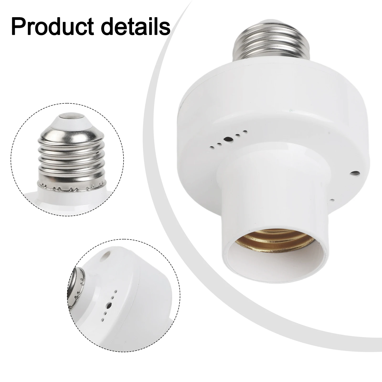 Induction Lamp Holder E27 Lamp Socket ABS Material DIY Lighting Project Easy Installation Mobile App Integration