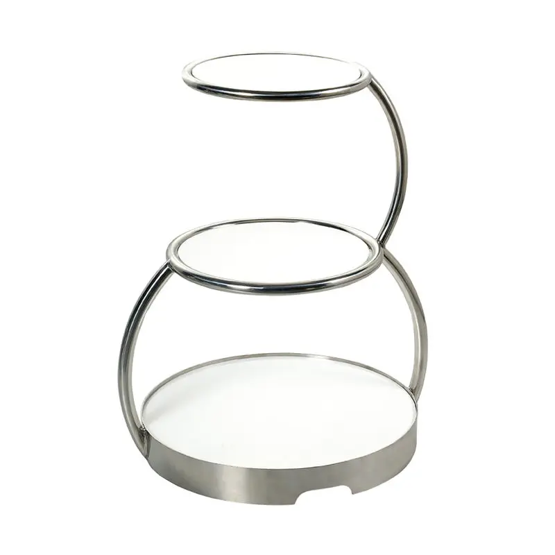 Stainless Steel Birthday Arrangement Dessert Table Wedding Display Shelf European Fruit Multi-layer Cake Rack Tray Dim Sum Rack