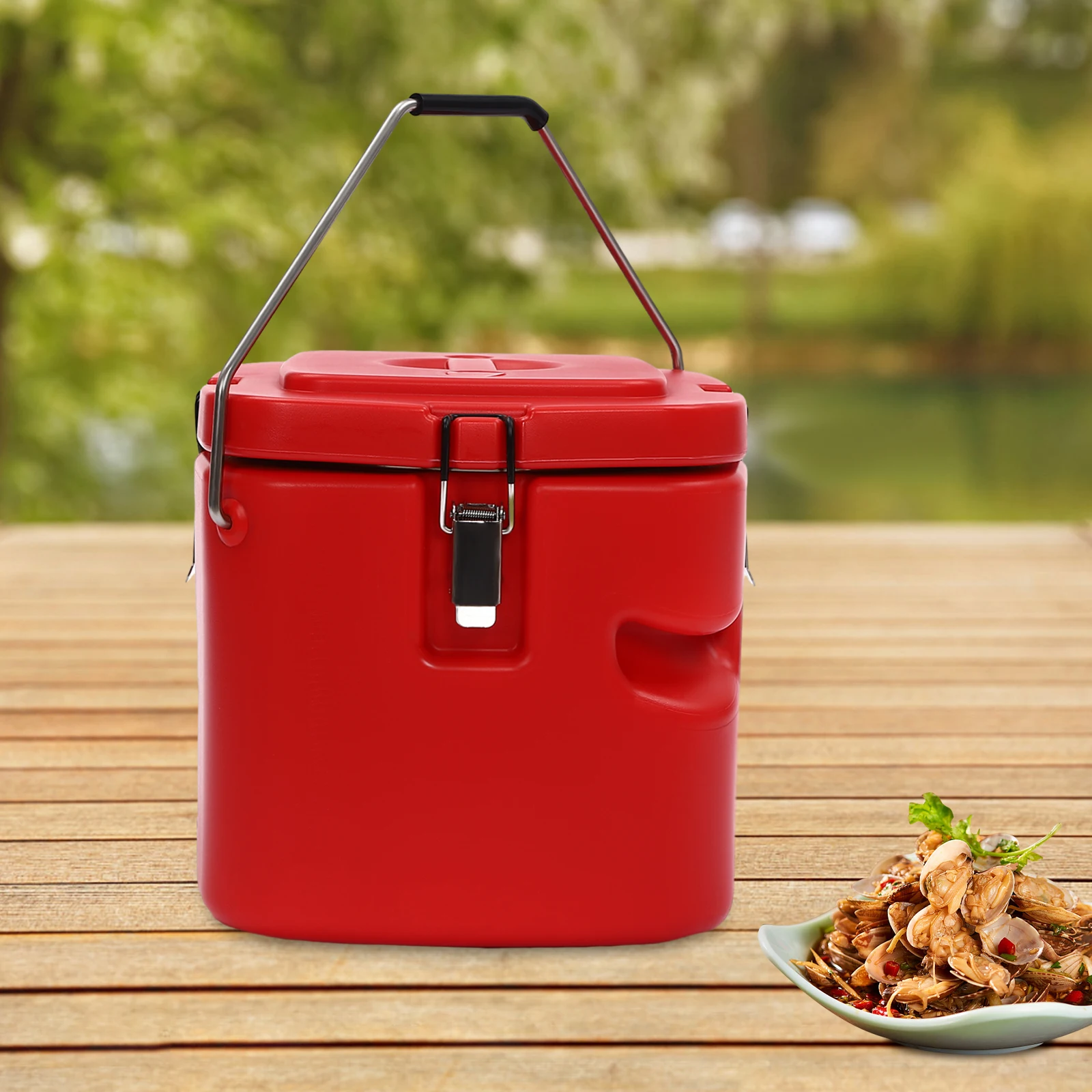 10Qt 断熱食品スープウォーマーケータリングボックスステンレス食品パンキャリアクーラー