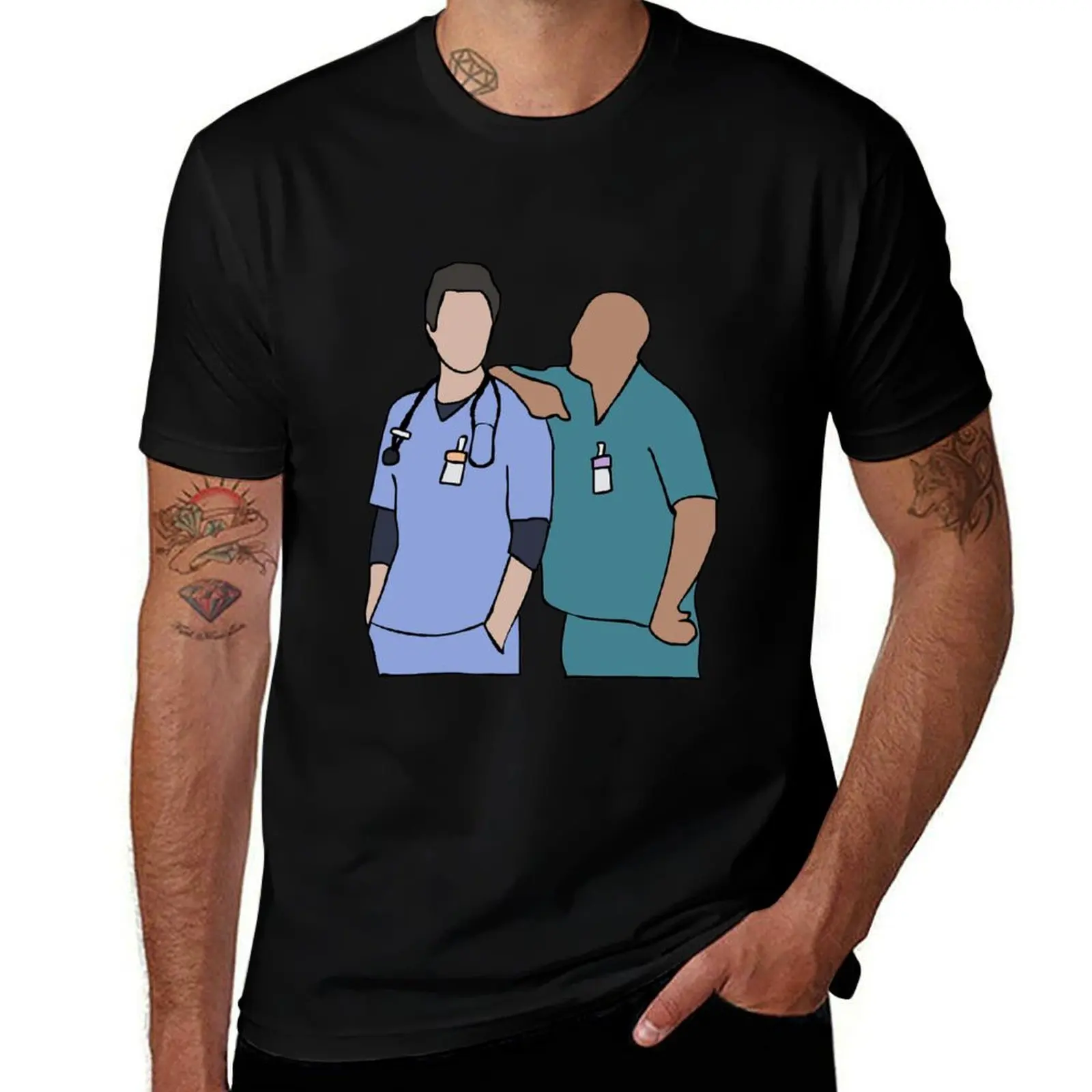 Jd And Turk Scrubs T-Shirt Plus Size Summer Casual T-Shirt