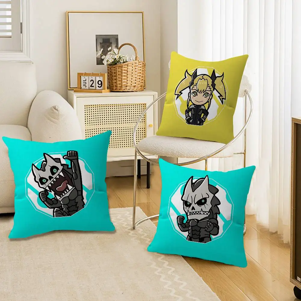 Anime Cute Kaiju No. 8 Cushion Cover Inches Farmhouse Decor Home Throw Pillow Covers for Couch Decorations