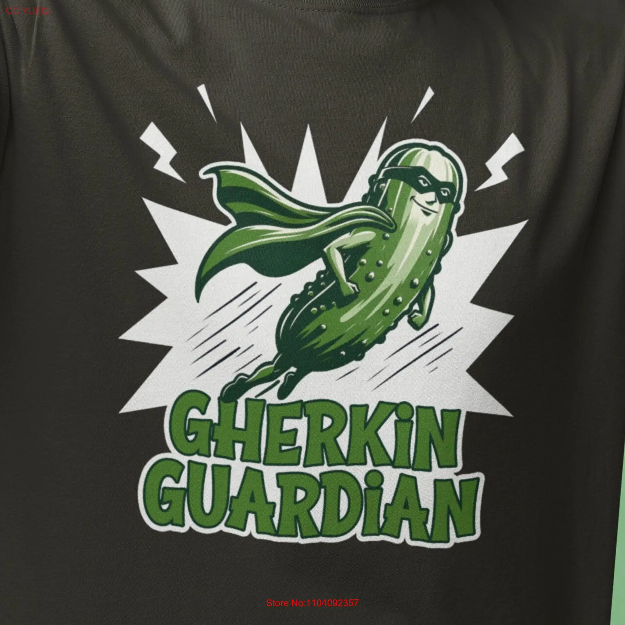 Funny Gherkin Guardian Cool American Pickle Lovers Puns Dill T Shirt long or short sleeves