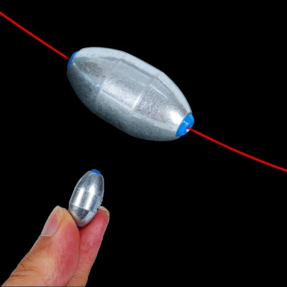 25 Stück hohle olivförmige Angelsinker Oval Drop Shot Bass Fishing Weight Casting Sinker für Salzwasser-Süßwasser-Angelwerkzeug – Detail 5
