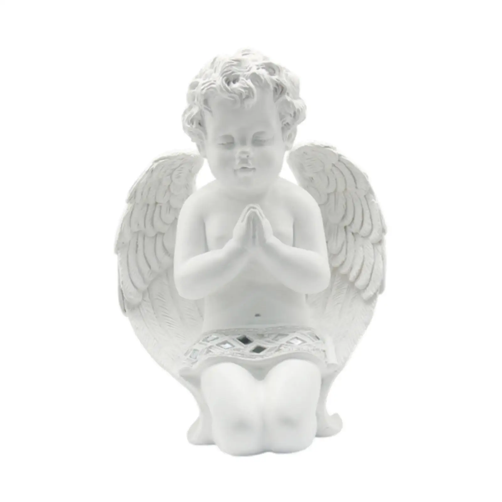 Statue de Chérubin Prier à Genoux, Figurine de Bébé Ange pour Bureau Nik