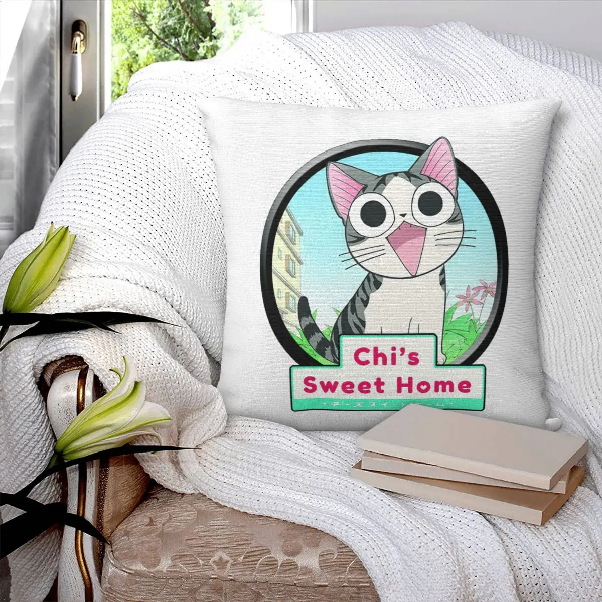 

Chi The Cat Pillowcase Printed Cushion Cover Sofa Waist Pillow Pillow Cover