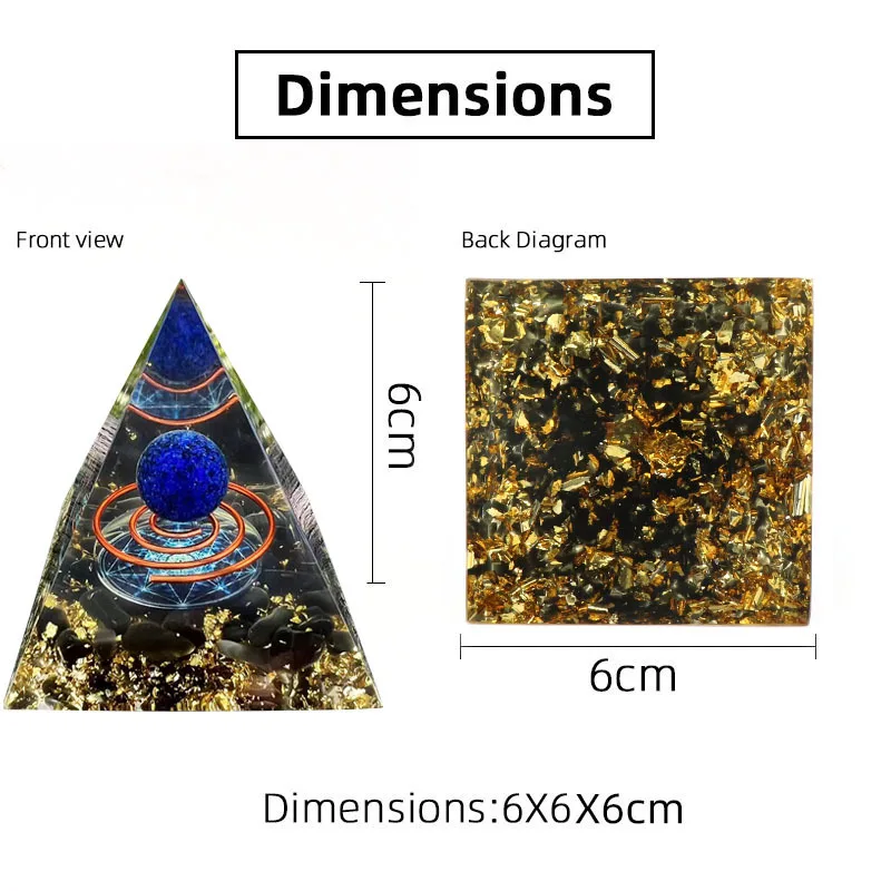 Pyramid Crystal Semi-Precious Stone, Crystal Tower, Home Crafts, Resin Epoxy, Desktop Decoration