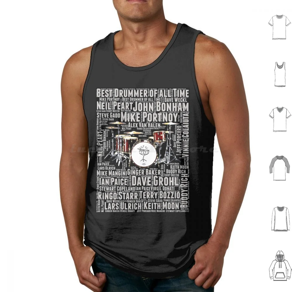 Best Drummer Of All Time Tank Tops Vest Sleeveless Drummer Drums Musician Band