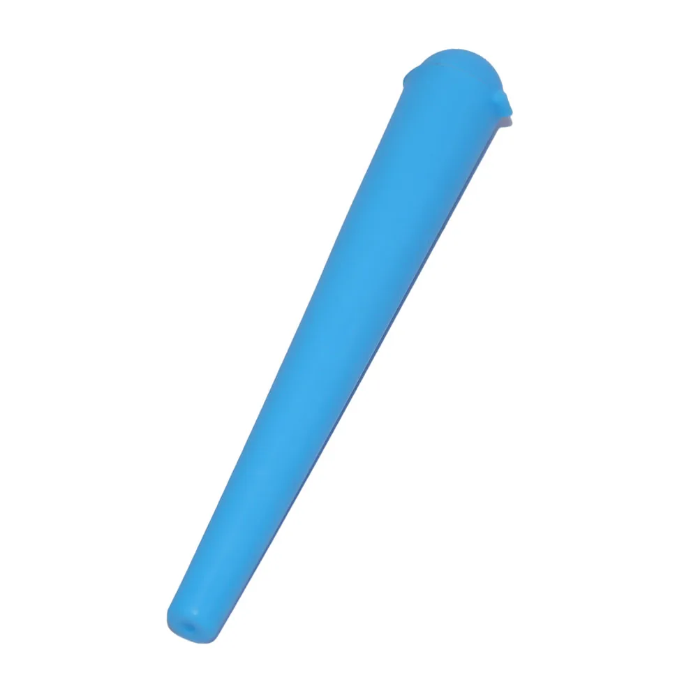 6-Pack Cone-Shaped Plastic Storage Tubes - 12cm Length, Solid Color with One-Piece Flip Lid, Moisture-Proof & Pressure-Resistant