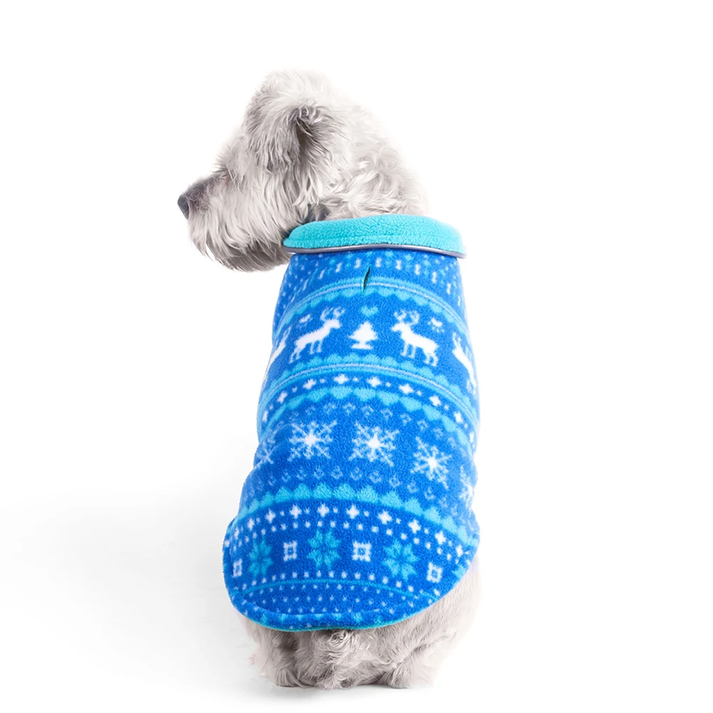 

Christmas Print Dog Coat Pet Supplies Costumes Clothing Clothes Polar Fleece Wearing Suits