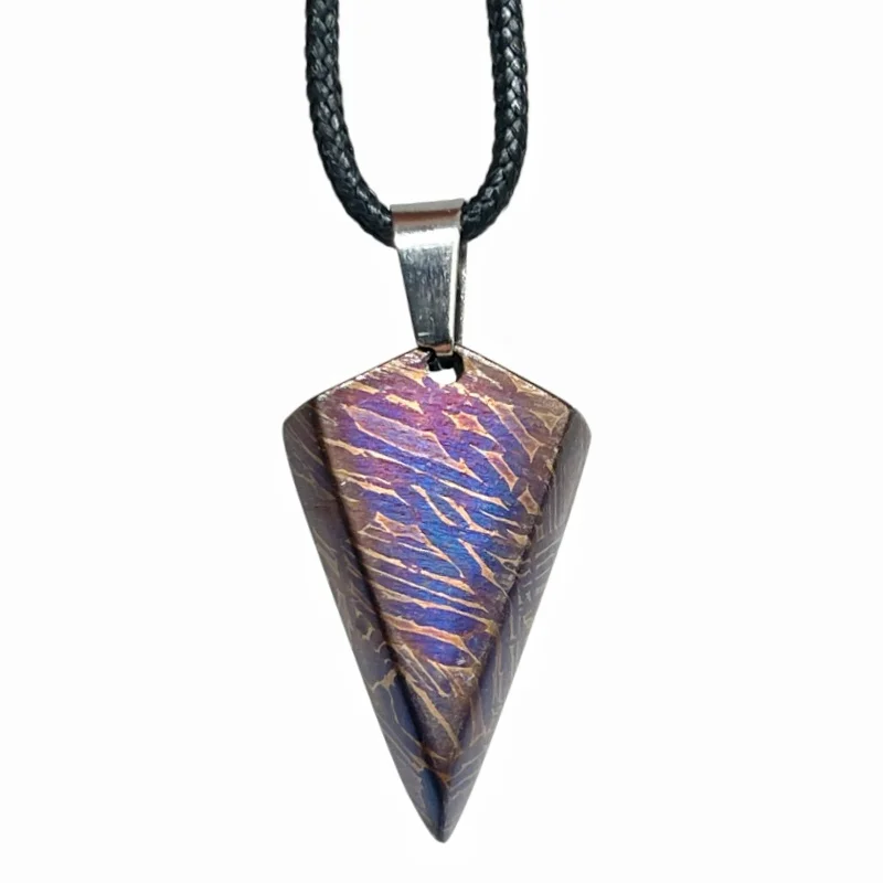 Genuine Muonionalusta Meteorite Triangle Arrowhead Pendant Fine Meteorite Collection Piece LK430