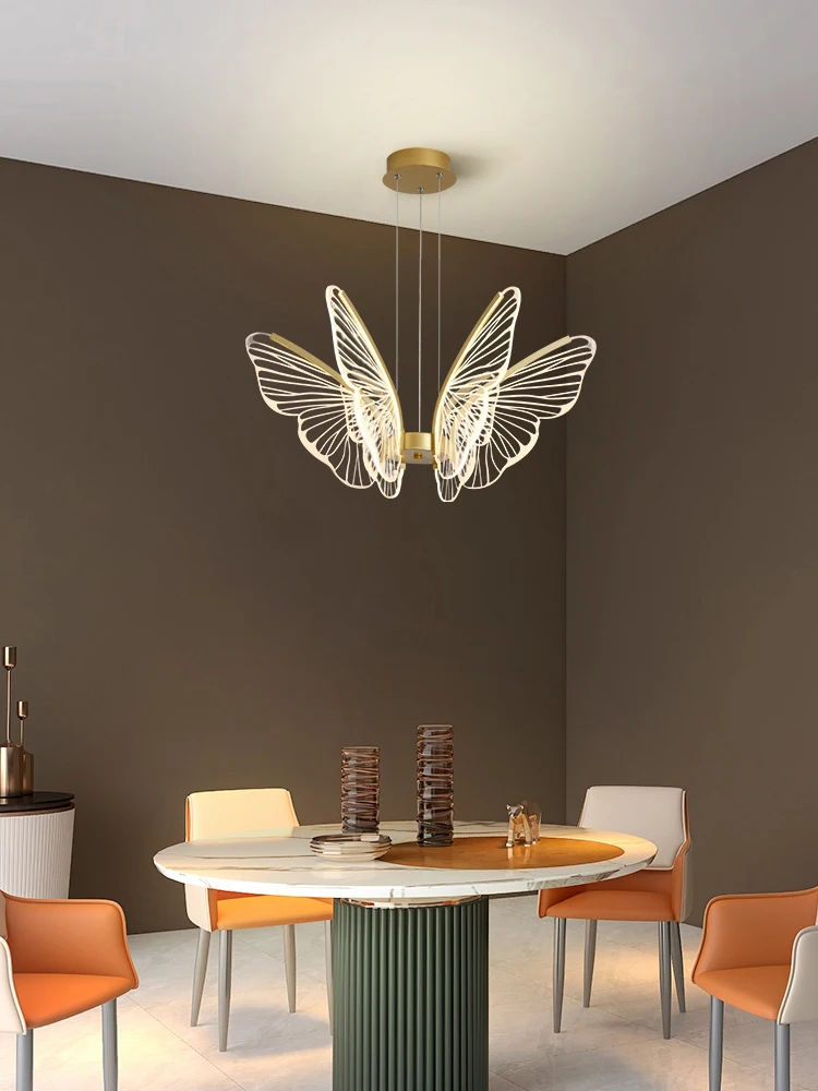 Petal Restaurant Pendant Lamp Nordic led Chandelier Villa Living Room Bedroom Home Decor Modern Suspension Ceiling Lighting