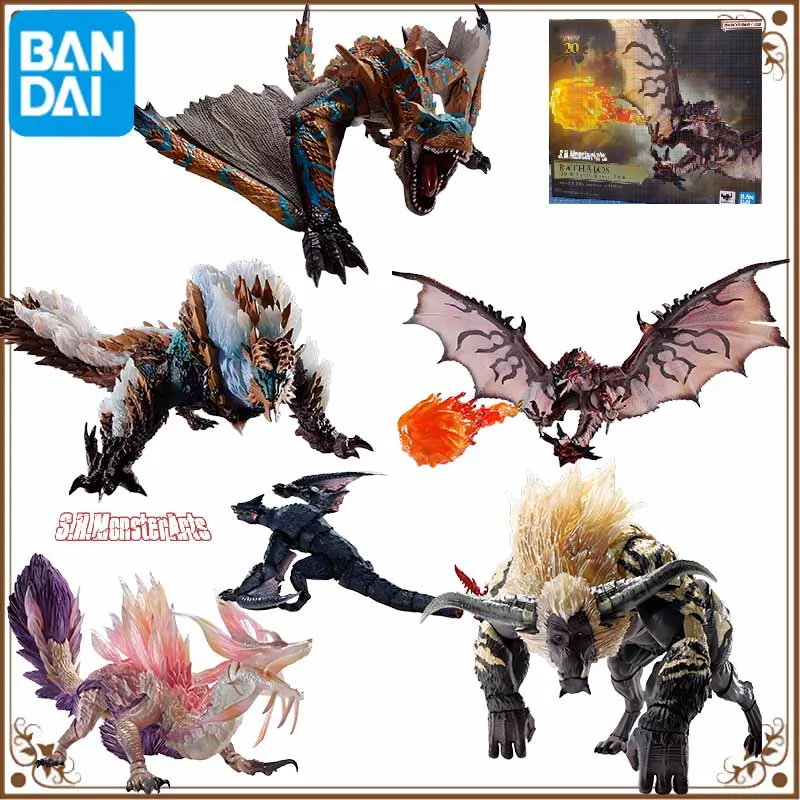 

Bandai Original SHM Anime Figure MONSTER HUNTER RATHALOS 20th Anniversary Edition FURIOUS RAJANG NARGACUGA Action Figure Toys