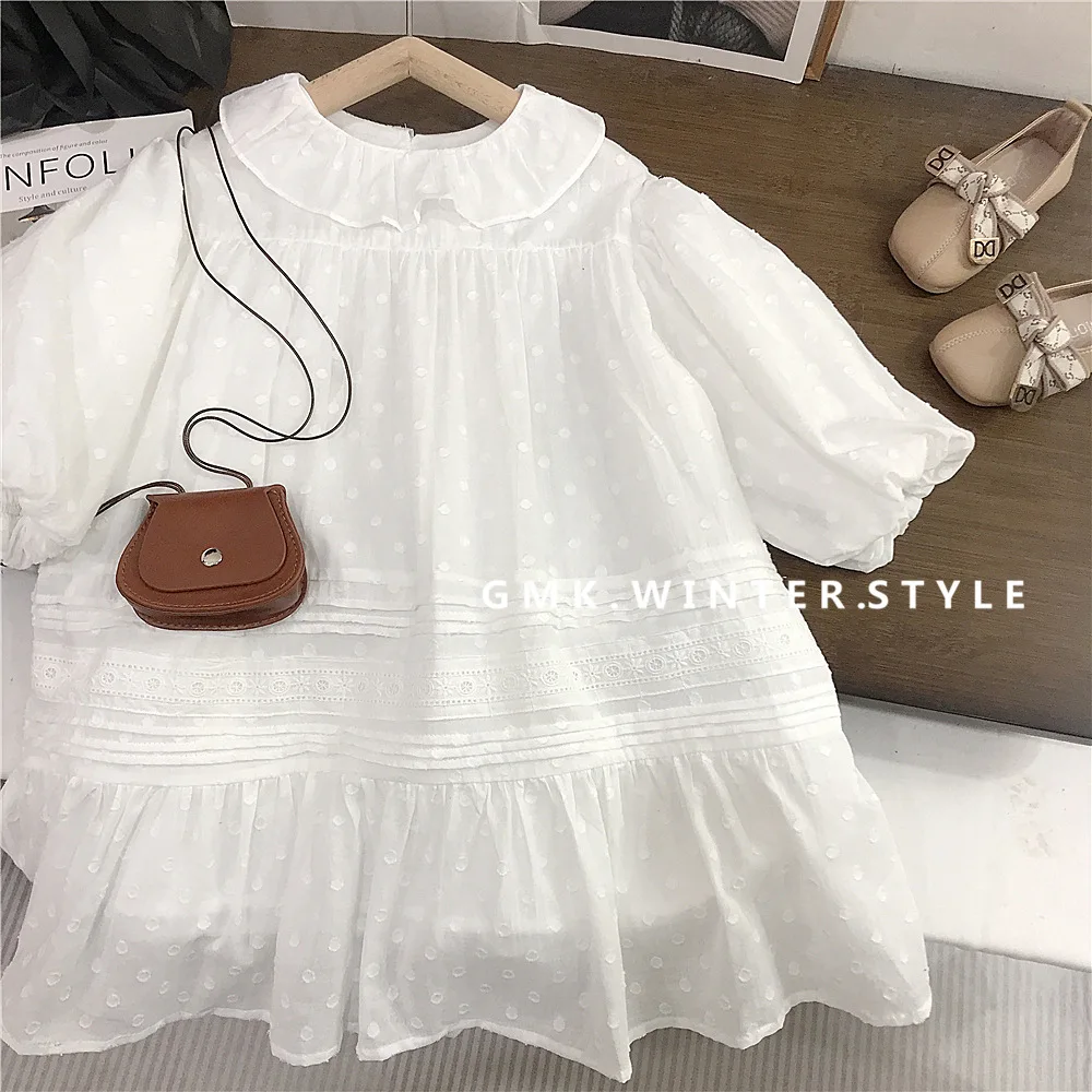 

European and American children's clothing girls' dress spring new baby girl simple lace princess dress tide