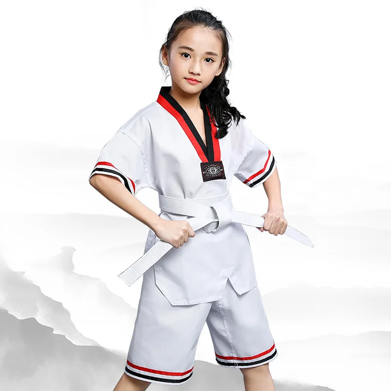 

Unisex Short Sleeve Children Adult Taekwondo Uniform Dobok Clothes Karate Judo Suit Karate Clothes