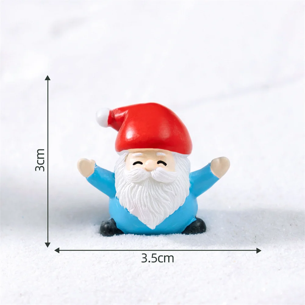 Mini Christmas Tree Decorative Micro Landscape Decor Santa Claus Figurine Festive Snowman Ornament For Home Decor Micro New Year